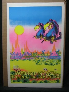 PATIENCE MY ASS! I'M GONNA KILL SOMETHING BLACKLIGHT VINTAGE POSTER 1971 CNG1693 - Picture 1 of 5
