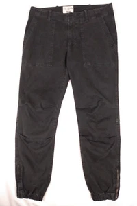 Nili Lotan Cropped Military Pants Jeans Joggers Carbon Gray Size 4 Ankle Zip - Picture 1 of 10