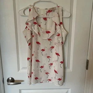Loft Flamingo Sleeveless Blouse - Picture 1 of 3