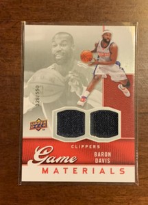 2009-10 Upper Deck Game Materials /550 Baron Davis #GJ-BD