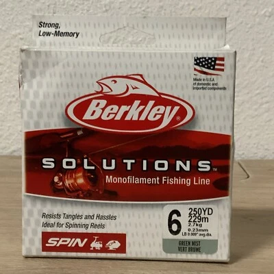 📀 Línea de pesca mono Berkley Solutions 6 lb, 250 yardas niebla verde Foto 1 de 2