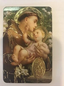 Heiliger Antonius von Padua Gebetskarte... Geldbörse/Geldbörse Größe portofrei - Bild 1 von 2