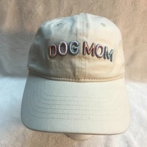 Dog Mom Baseball Cap Hat Strap Back Adjustable Back Off White H1 - Picture 1 of 6