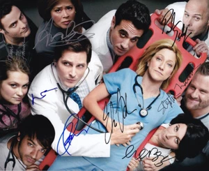 Eve Best Peter Facinelli +6 miembros elenco enfermera Jackie autógrafo foto 8x10 certificado de autenticidad - Imagen 1 de 1