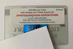 Expired American Express Blue Credit Card Bank USA Clear with Sticker AmEx - Picture 1 of 1