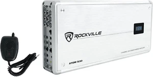 Amplificador marino Atom S30 2400 W amplificador de 4 canales con medidor de voltios + micrófono Pa - Imagen 1 de 9