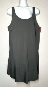 NWT SPANX Yes, Pleats! Mini Dress Green Pine Stone Tennis Pickleball Size XL - Picture 1 of 11