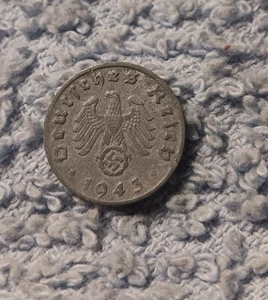 1943 World War 2 1 Reichspfennig~ Germany, Has Flaws , See Photos!! - Picture 1 of 15