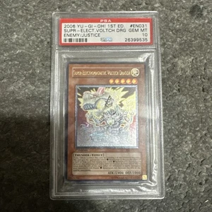 2006 Yu-Gi-Oh Super Electromagnetic Voltech Dragon Ultimate Rare 1st Ed. PSA 10 - Picture 1 of 6