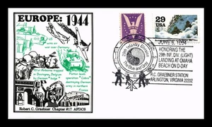 DR JIM STAMPS US COVER WWII BATTLE OF BULGE FDC GRAEBNER AFDCS THERMOGRAPHED - Picture 1 of 2