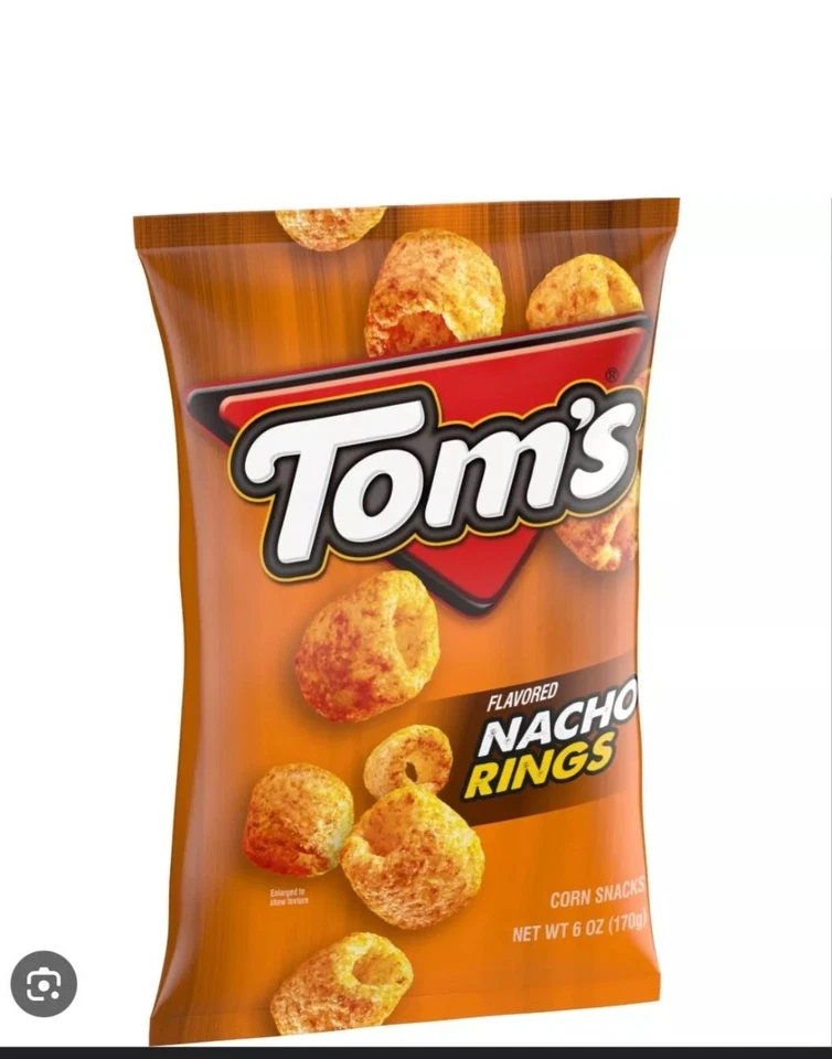 Paquete de 3 anillos Toms Nacho, bolsas de 6 oz chips cebolla cheddar Foto 1 de 1