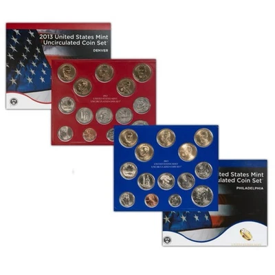 United States Mint Uncirculated Coin Set 2013 Complete 28 Coin Set BU OGP - Image 1 of 4