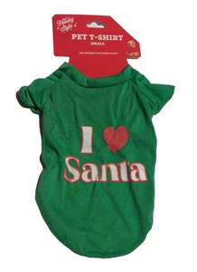 Camiseta pequeña para mascotas "I Love Santa" de: Holiday Style - Imagen 1 de 1