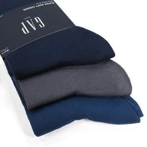Calcetines GAP súper suaves para hombre 3 pares azul marino/azul francés/gris talla única - Imagen 1 de 4