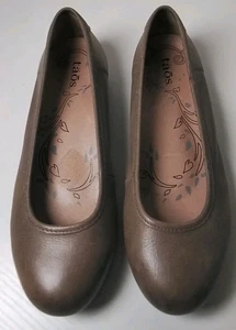 Taos Damengröße 7,5 Rascal taupefarbene bequeme Leder-Ballerinas - Bild 1 von 7