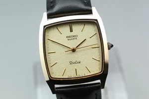 Vintage 1985 [N Mint] Seiko Dolce 7731-5160 Gold Tungsten Qz Herrenuhr JAPAN - Bild 1 von 10
