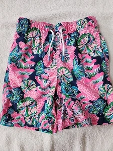 Lilly Pulitzer Boys Tropical Swim Trunks Size 2-3 Preowned - Picture 1 of 7