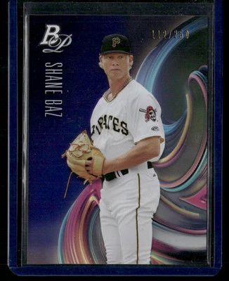 2018 Bowman Platinum #TOP-85 Shane Baz Top Prospects Purple - Image 1 of 2