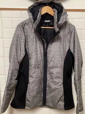 Womens Champion Hooded Jacket Size XXL Pockets Stretch Sides Gray Black Coat 2XL - Image 1 of 4