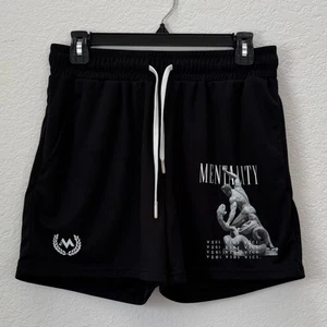 Mentality Veni Vidi Vici Mesh Shorts Men’s Large Black 3.5” Inseam Gym Workout - Picture 1 of 9