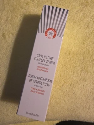 FIRST AID BEAUTY 0.3% Retinol Complex Serum w Peptides Sensitive Skin 30 ml 1 oz - Image 1 of 4