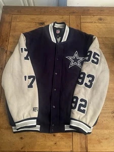 Dallas Cowboys NFL Super Bowl Champions Varsity Jacket 2XL Navy & Cream - Bild 1 von 7
