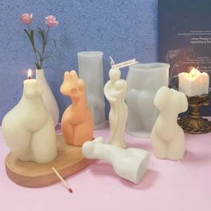 3D Sex Body Candle Mold Silicone Soap Wax Mould Female Abstract Art Craft Mould - Picture 1 of 22