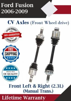 New OE Front CV Axles For 2006-2009 Ford Fusion 2WD 2.3L Lifetime Warranty - Image 1 of 4