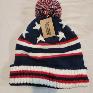  Stars & Stripes Bommel Beanie Wintermütze  - Bild 1 von 4