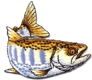 FISH-NATURAL IRON ON APPLIQUE 2 1/2 X 2 1/4 inch - Picture 1 of 1