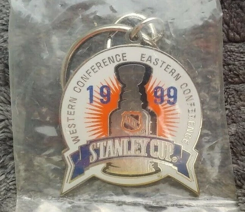 1999 STANLEY CUP NHL Hockey New Sealed Keychain Buffalo Sabres Dallas Stars Hull Cover