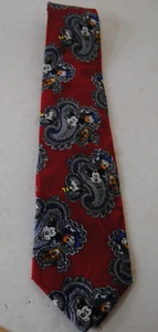 Disney Paisley Mickey, Donald, Goofy, Pluto Necktie Tie - Picture 1 of 4