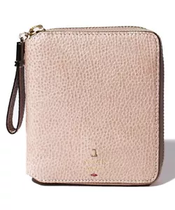 LANVIN en Bleu Isabel Round Bi-Fold Wallet Leather Wallet Pink Color - Picture 1 of 9