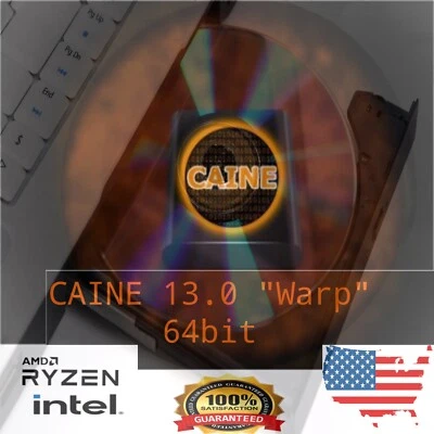Linux CAINE 13.0 datos de investigación asistidos por computadora forense DVD EN VIVO Foto 1 de 2