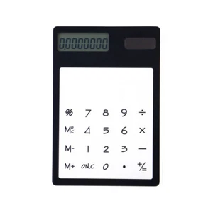 Button Transparent Calculator Touch Screen Battery-free Office - Picture 1 of 11
