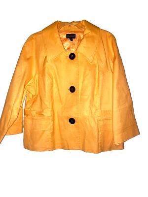 Chaqueta Dialogue XL Cantelope Color Naranja Mezcla Algodón Damas - Usada en Excelente Condición Foto 1 de 4