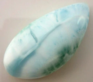 Cabochón Larimar Dominicano Caribe Azul Cielo preciosas piedras (11.8g) #LC29 - Imagen 1 de 12