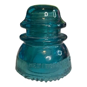 Hemingray Aqua Blue No 42 MADE IN USA Vintage Insulator Paper Weight Steampunk - Picture 1 of 6