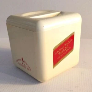 Johnie Walker Red Label White Coloured Ice Bucket with Lid and Ice Cube Holder - Picture 1 of 10