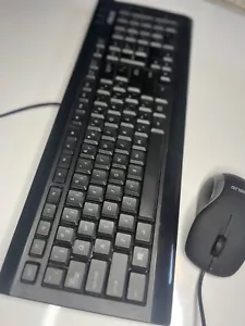 Genuine ASUS Keyboard Model # KB73211 Desktop USB Wired Black with mouse - Picture 1 of 5