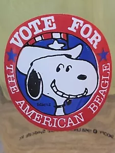 Vintage Vote for The American Beagle Snoopy Glass 1958 Erdnüsse - Charlie Brown - Bild 1 von 11