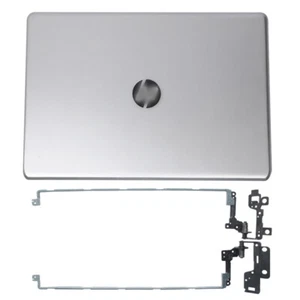 Coque arrière LCD argentée + charnières 926482-001 933291-001 neuve pour HP 17-BS 17-AK 17AY - Photo 1/3