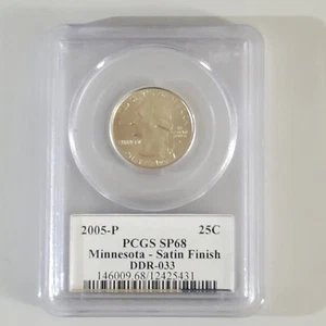 2005P Minnesota Quarter PCGS SP-68 Extra Tree DDR-033 Satin Finish Error - Picture 1 of 6