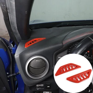 ABS Red Instrument L&R Air Outlet Vent Trim For Toyota 86/Subaru BRZ 12-20 - Picture 1 of 10