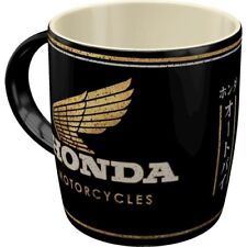 Honda Motorcycles German Made Barrel Shaped Ceramic Coffee Mug Cup Fathers Day