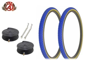 ALTA Bicycle Tire 26" x 1.75" Comp III Blue/Gum (2) FreeStyle BMX Tires 6pc SET. - Picture 1 of 2