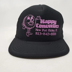 Happy Converters New Port Richey FL Snapback Mesh Trucker Hat Cap Adjustable Blk - Picture 1 of 8