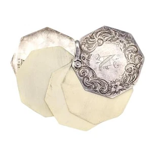 Antiguo colgante victoriano con bloc de notas de plata de ley - Imagen 1 de 5