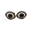 Poignets yeux marron bronze faits main