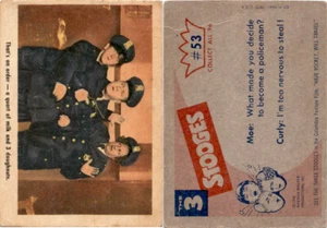 Fleer 1959, The 3 Stooges, #53 That's An Order, Policeman (espalda gris) - Imagen 1 de 1